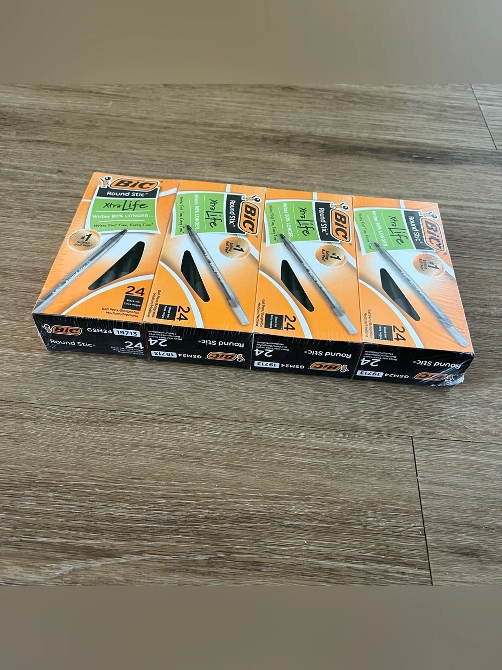 NWT BIC Round Stic Xtra Life, Medium Point, 96 ct., Black